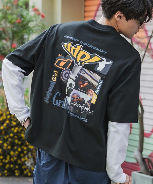 ddp(ディーディーピー)の「ddp/ディーディーピー 別注コラボオーバーサイズバックプリント半袖Tシャツ(Tシャツ/カットソー・メンズ・ブラック/ホワイト/ネイビー/ホワイト系/ブラック系/グレー系/ネイビー系/ワイン系/ワイン/チャコール・M/L/XL)」の5枚目の写真