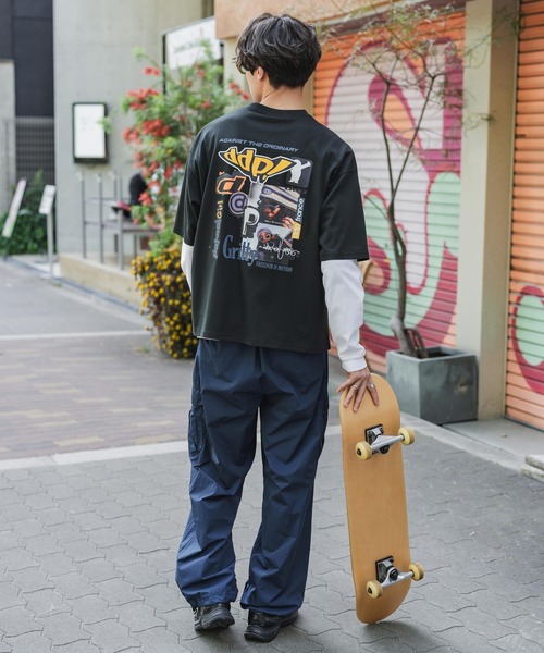 ddp(ディーディーピー)の「ddp/ディーディーピー 別注コラボオーバーサイズバックプリント半袖Tシャツ(Tシャツ/カットソー・メンズ・ブラック/ホワイト/ネイビー/ホワイト系/ブラック系/グレー系/ネイビー系/ワイン系/ワイン/チャコール・M/L/XL)」の17枚目の写真