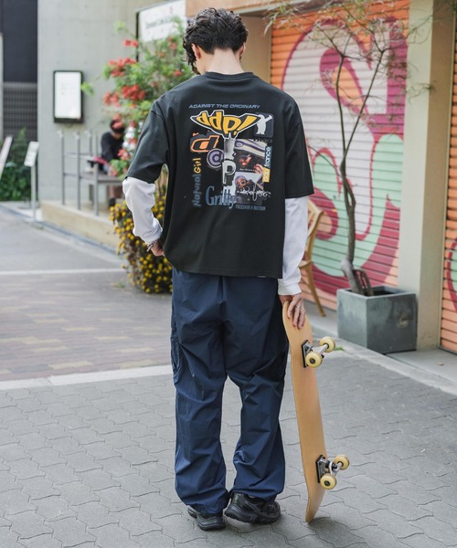 ddp(ディーディーピー)の「ddp/ディーディーピー 別注コラボオーバーサイズバックプリント半袖Tシャツ(Tシャツ/カットソー・メンズ・ブラック/ホワイト/ネイビー/ホワイト系/ブラック系/グレー系/ネイビー系/ワイン系/ワイン/チャコール・M/L/XL)」の19枚目の写真
