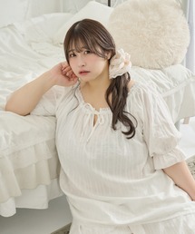 Louiosy（ルオシー）の「【Louiosy】【大きいサイズ】レースデザインコットンパジャマセットアップ（ルームウェア/パジャマ）」