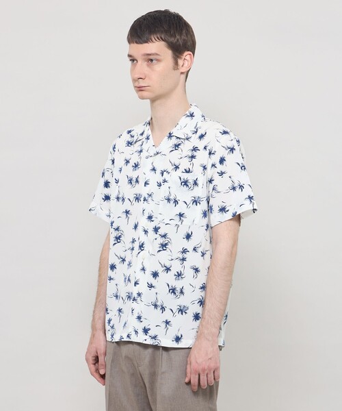 MACKINTOSH LONDON(マッキントッシュ ロンドン)の「【WEB・一部店舗限定】プラムツリープリント半袖オープンカラーシャツ(シャツ/ブラウス・メンズ・ネイビー/オフホワイト・L/M)」の10枚目の写真