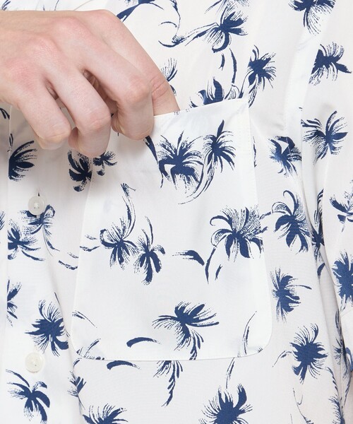 MACKINTOSH LONDON(マッキントッシュ ロンドン)の「【WEB・一部店舗限定】プラムツリープリント半袖オープンカラーシャツ(シャツ/ブラウス・メンズ・ネイビー/オフホワイト・L/M)」の7枚目の写真