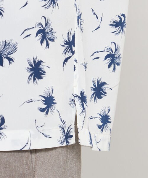 MACKINTOSH LONDON(マッキントッシュ ロンドン)の「【WEB・一部店舗限定】プラムツリープリント半袖オープンカラーシャツ(シャツ/ブラウス・メンズ・ネイビー/オフホワイト・L/M)」の6枚目の写真