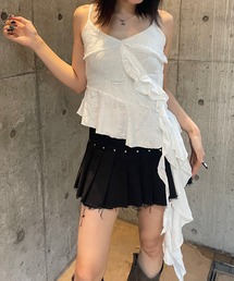 ダメージフリルアシメキャミソールチュニック