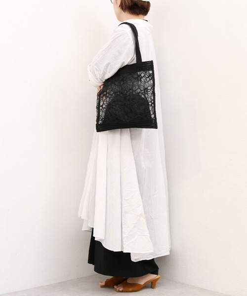 cache cache(カシュ カシュ)の「カシュカシュ cachecache / レースミニ手提げバッグ(トートバッグ・レディース・アイボリー/ブラック・FREE)」の22枚目の写真