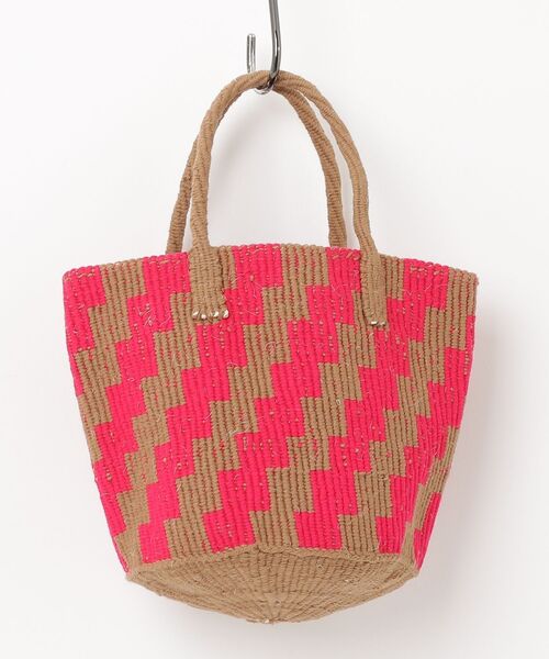 ROSE BUD（ローズバッド）の「AS SISAL BASKET BAG（かごバッグ・レディース・ピンク/ブルー・ONE SIZE）」の12枚目の写真