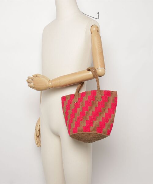 ROSE BUD（ローズバッド）の「AS SISAL BASKET BAG（かごバッグ・レディース・ピンク/ブルー・ONE SIZE）」の15枚目の写真