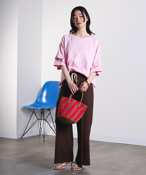 ROSE BUD（ローズバッド）の「AS SISAL BASKET BAG（かごバッグ・レディース・ピンク/ブルー・ONE SIZE）」の9枚目の写真