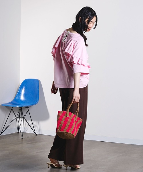 ROSE BUD（ローズバッド）の「AS SISAL BASKET BAG（かごバッグ・レディース・ピンク/ブルー・ONE SIZE）」の10枚目の写真