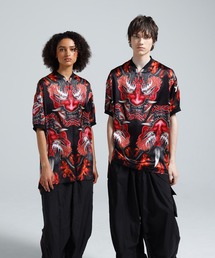 Y-3 RED SATIN GRAPHIC JERSEY