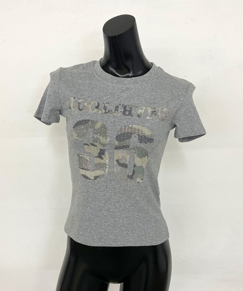 non-hedge(ノンヘッジ)の「迷彩ロゴチビTシャツ(Tシャツ/カットソー・レディース・ブラック/オフホワイト/グレー・FREE)」の6枚目の写真