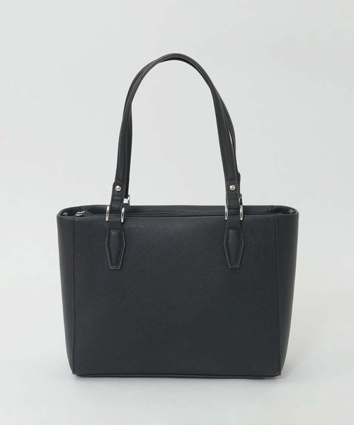 MK MICHEL KLEIN（エムケーミッシェルクラン）の「[2WAY/A4収納可]合成皮革エンボスビジネストート（トートバッグ・レディース・ブラック/グレー/ダークインディゴブルー・00）」の2枚目の写真