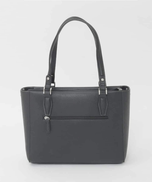 MK MICHEL KLEIN（エムケーミッシェルクラン）の「[2WAY/A4収納可]合成皮革エンボスビジネストート（トートバッグ・レディース・ブラック/グレー/ダークインディゴブルー・00）」の5枚目の写真