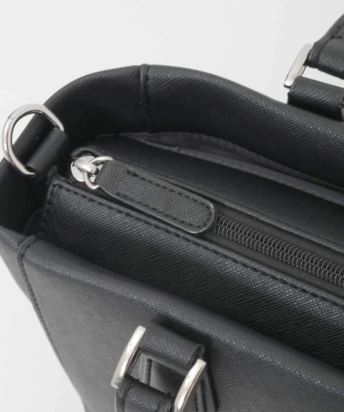 MK MICHEL KLEIN（エムケーミッシェルクラン）の「[2WAY/A4収納可]合成皮革エンボスビジネストート（トートバッグ・レディース・ブラック/グレー/ダークインディゴブルー・00）」の7枚目の写真