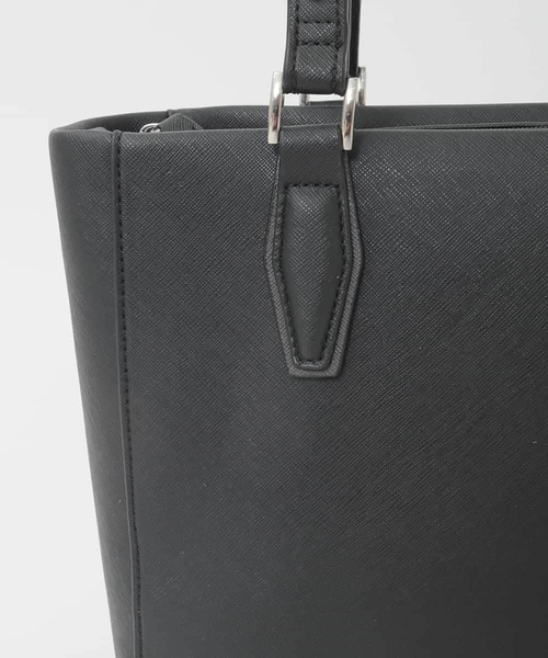 MK MICHEL KLEIN（エムケーミッシェルクラン）の「[2WAY/A4収納可]合成皮革エンボスビジネストート（トートバッグ・レディース・ブラック/グレー/ダークインディゴブルー・00）」の8枚目の写真