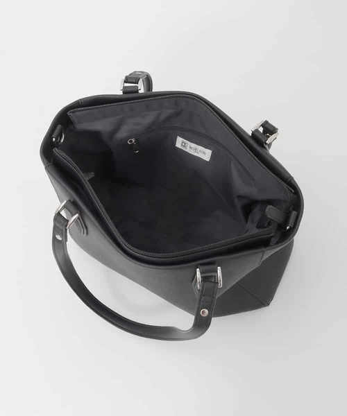MK MICHEL KLEIN（エムケーミッシェルクラン）の「[2WAY/A4収納可]合成皮革エンボスビジネストート（トートバッグ・レディース・ブラック/グレー/ダークインディゴブルー・00）」の12枚目の写真