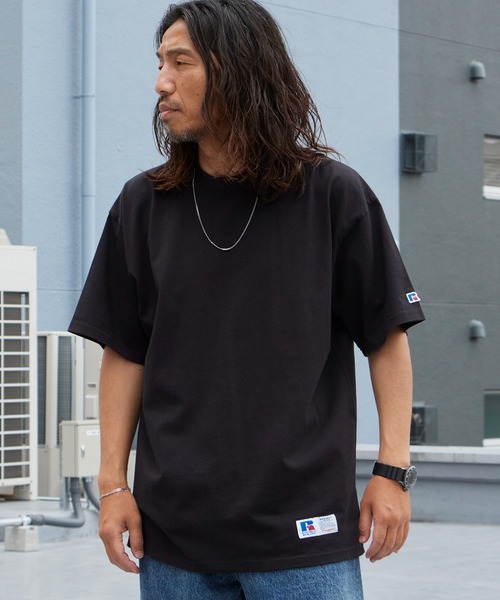 Russell Athletic(ラッセルアスレティック)の「RUSSELL ATHLETIC / ラッセルアスレティック Campus Jersey Solid T キャンパス ジャージー ソリッド Tシャツ 半袖 無地 ワンポイント ブランドロゴ 秋 秋服 2026年秋冬(Tシャツ/カットソー・メンズ・ホワイト/ブラック/グレー・M/L/XL)」の2枚目の写真