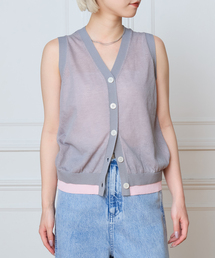 IENA LA BOUCLE | 《手洗い可》IENA LA BOUCLE シアーニットバイカラーベスト(ベスト)