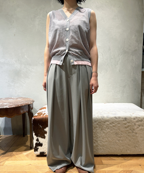 IENA LA BOUCLE(イエナラブークル)の「《手洗い可》IENA LA BOUCLE シアーニットバイカラーベスト(ベスト・レディース・ベージュ/グレー・FREE)」の20枚目の写真