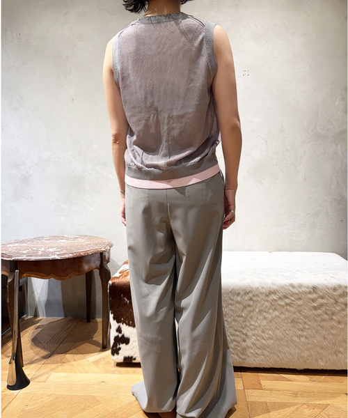 IENA LA BOUCLE(イエナラブークル)の「《手洗い可》IENA LA BOUCLE シアーニットバイカラーベスト(ベスト・レディース・ベージュ/グレー・FREE)」の21枚目の写真