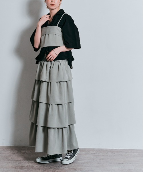 W:Huku（フーク）の「ダブル ポケット ハーフ シャツ ジャケット（シャツ/ブラウス・レディース・ホワイト系その他/ブルー系その他/ブラック/アッシュグレー・M/L）」の21枚目の写真