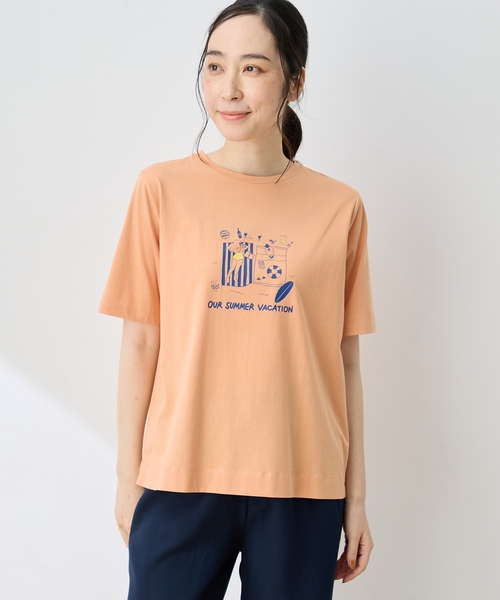 DECOY SINCE 1981(デコイシンスイチキュウハチイチ)の「ひやさらプレミアムプリント Tシャツ(Tシャツ/カットソー・レディース・ホワイト/オレンジ/グリーン・LL/L/M)」の10枚目の写真
