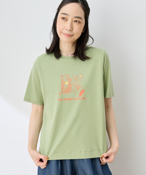 DECOY SINCE 1981(デコイシンスイチキュウハチイチ)の「ひやさらプレミアムプリント Tシャツ(Tシャツ/カットソー・レディース・ホワイト/オレンジ/グリーン・LL/L/M)」の7枚目の写真