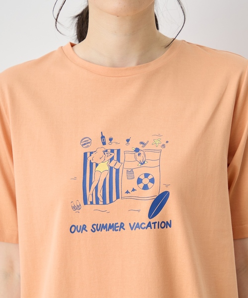 DECOY SINCE 1981(デコイシンスイチキュウハチイチ)の「ひやさらプレミアムプリント Tシャツ(Tシャツ/カットソー・レディース・ホワイト/オレンジ/グリーン・LL/L/M)」の21枚目の写真