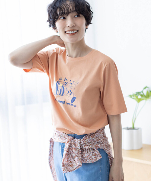 DECOY SINCE 1981(デコイシンスイチキュウハチイチ)の「ひやさらプレミアムプリント Tシャツ(Tシャツ/カットソー・レディース・ホワイト/オレンジ/グリーン・LL/L/M)」の20枚目の写真