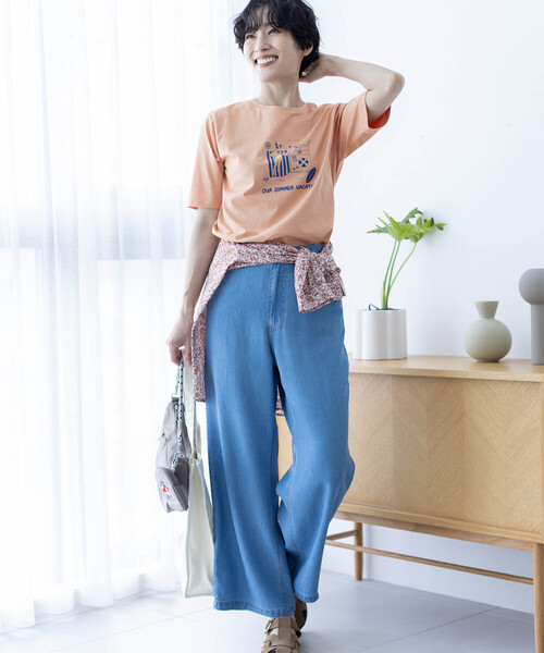 DECOY SINCE 1981(デコイシンスイチキュウハチイチ)の「ひやさらプレミアムプリント Tシャツ(Tシャツ/カットソー・レディース・ホワイト/オレンジ/グリーン・LL/L/M)」の19枚目の写真
