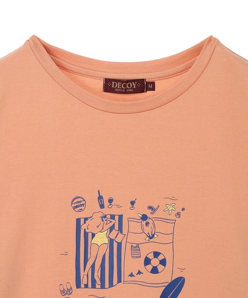 DECOY SINCE 1981(デコイシンスイチキュウハチイチ)の「ひやさらプレミアムプリント Tシャツ(Tシャツ/カットソー・レディース・ホワイト/オレンジ/グリーン・LL/L/M)」の16枚目の写真