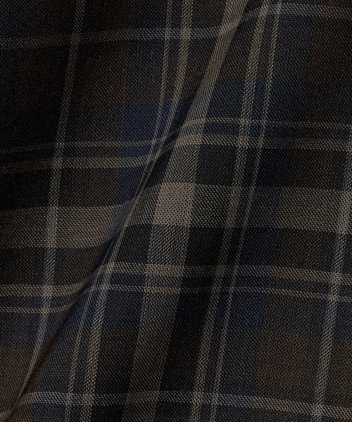 green label relaxing(グリーンレーベルリラクシング)の「ウォッシャブル TW サイロ ジャストルーズ チェック柄 半袖 シャツ -通気性・接触冷感-(シャツ/ブラウス・メンズ・ダークグリーン/ダークブラウン/グレー系・M/S/L/XL)」の21枚目の写真