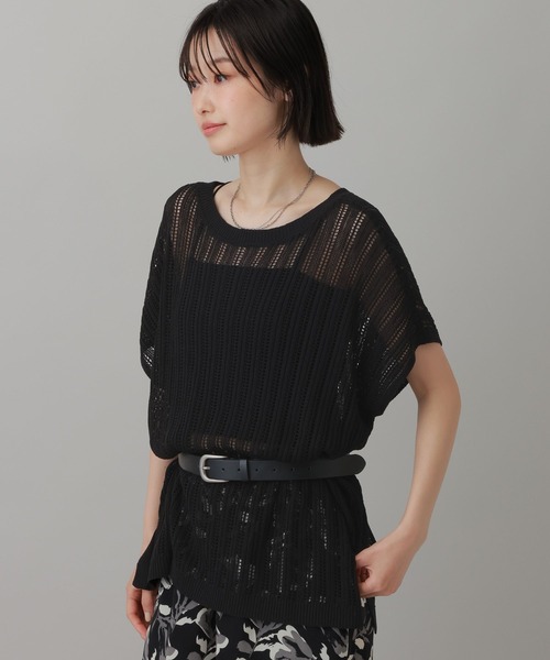 LAKOLE（ラコレ）の「＜マシンウォッシャブル＞ リネンライクアクリルノースリーブニット / 826872（ニット/セーター・レディース・レッド/ブラック/ベージュ・FREE）」の20枚目の写真