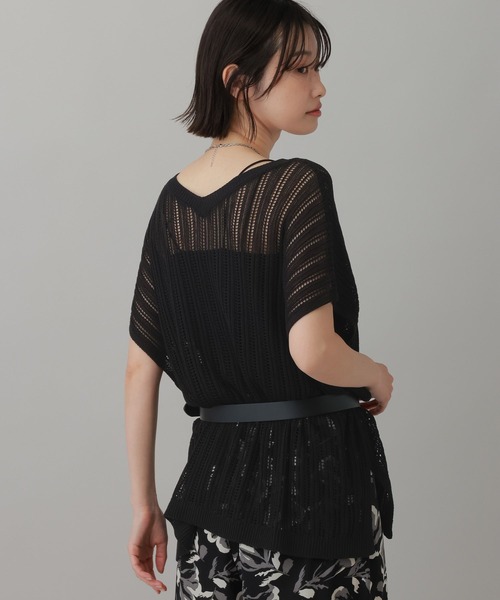 LAKOLE（ラコレ）の「＜マシンウォッシャブル＞ リネンライクアクリルノースリーブニット / 826872（ニット/セーター・レディース・レッド/ブラック/ベージュ・FREE）」の19枚目の写真