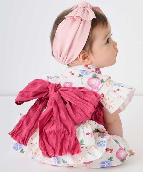 petit main(プティマイン)の「【WEB別注】 BABY GIRLS甚平(浴衣・キッズ・オフホワイト/ネイビー・80cm/70cm)」の21枚目の写真