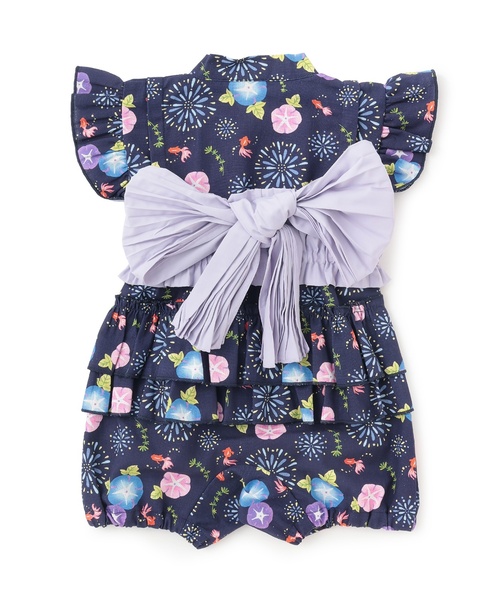 petit main(プティマイン)の「【WEB別注】 BABY GIRLS甚平(浴衣・キッズ・オフホワイト/ネイビー・80cm/70cm)」の7枚目の写真
