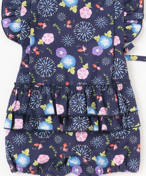 petit main(プティマイン)の「【WEB別注】 BABY GIRLS甚平(浴衣・キッズ・オフホワイト/ネイビー・80cm/70cm)」の14枚目の写真