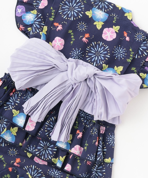 petit main(プティマイン)の「【WEB別注】 BABY GIRLS甚平(浴衣・キッズ・オフホワイト/ネイビー・80cm/70cm)」の17枚目の写真