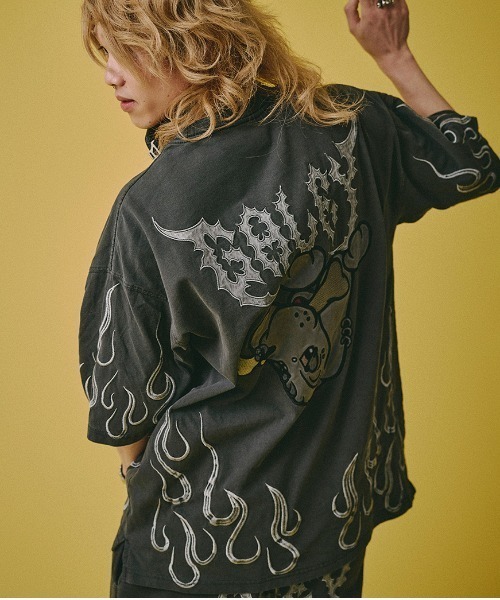 GALFY（ガルフィー）の「A'GEM/9 × .kom 『GALFY/ガルフィー』骨が見えしTシャツ（Tシャツ/カットソー・メンズ・ホワイト/ブラック・L）」の3枚目の写真
