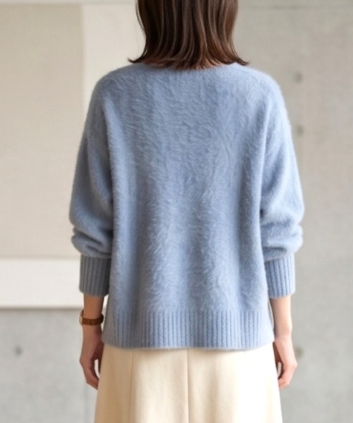 Belta attrice(ベルタアトリーチェ)の「【新作】フォックス 100% ショート丈 ドルマン袖 ヘアリ―ニットプルオーバー(ニット/セーター・レディース・サックスブルー/ライトピンク/モカ/ナチュラル・FREE)」の10枚目の写真