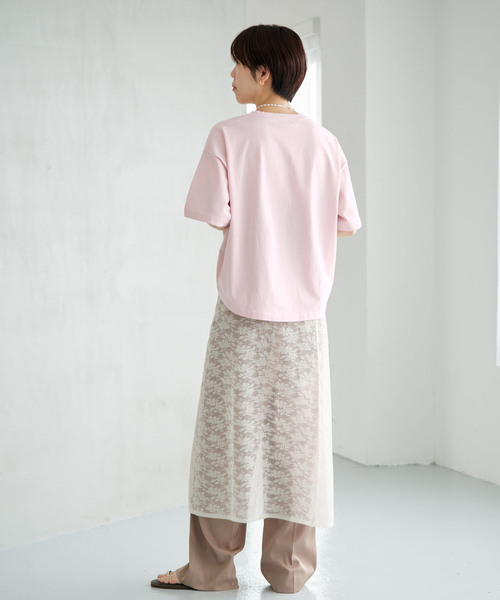 IENA(イエナ)の「ウォッシャブルファインコットンニットTシャツ(ニット/セーター・レディース・ライトグレー/ピンク/ブラック・FREE)」の19枚目の写真