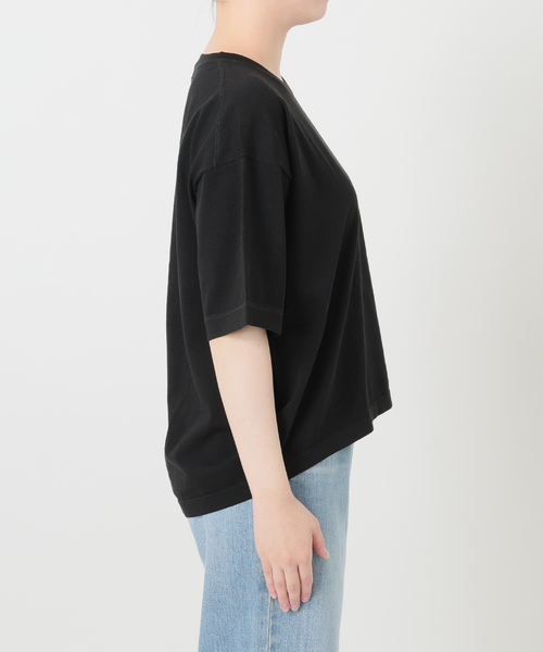 IENA(イエナ)の「ウォッシャブルファインコットンニットTシャツ(ニット/セーター・レディース・ライトグレー/ピンク/ブラック・FREE)」の12枚目の写真