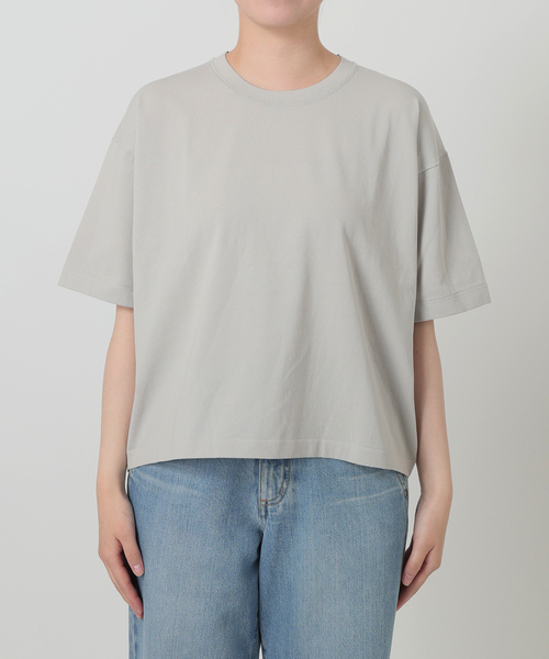 IENA(イエナ)の「ウォッシャブルファインコットンニットTシャツ(ニット/セーター・レディース・ライトグレー/ピンク/ブラック・FREE)」の6枚目の写真