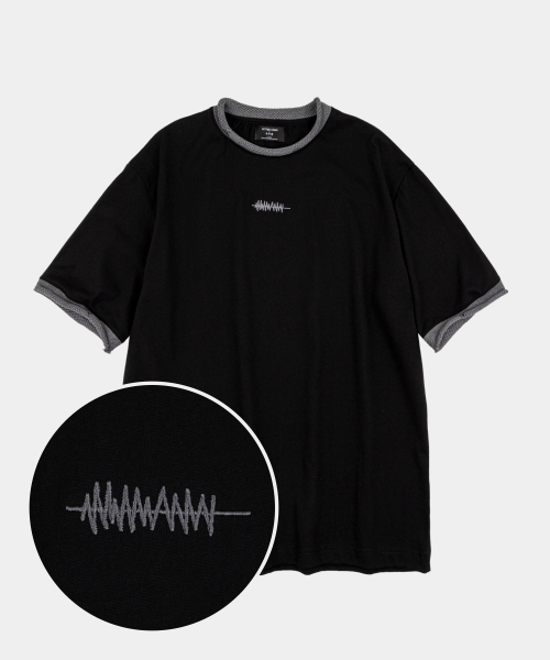 LETTERCOMO（レテルコモ）の「マリナー クルーネック リンガー 半袖Tシャツ ブラック（Tシャツ/カットソー・メンズ・ブラック・MEDIUM/LARGE）」の3枚目の写真
