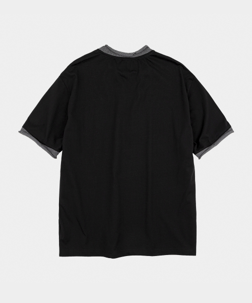 LETTERCOMO（レテルコモ）の「マリナー クルーネック リンガー 半袖Tシャツ ブラック（Tシャツ/カットソー・メンズ・ブラック・MEDIUM/LARGE）」の4枚目の写真