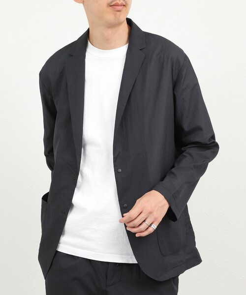 NOLLEY’S(ノーリーズ)の「《ビジカジ/セットアップ対応》軽量シアーリップストップ ジャケット 26SS(テーラードジャケット・メンズ・チャコールグレー/ネイビー・M/L/XL/S)」の2枚目の写真