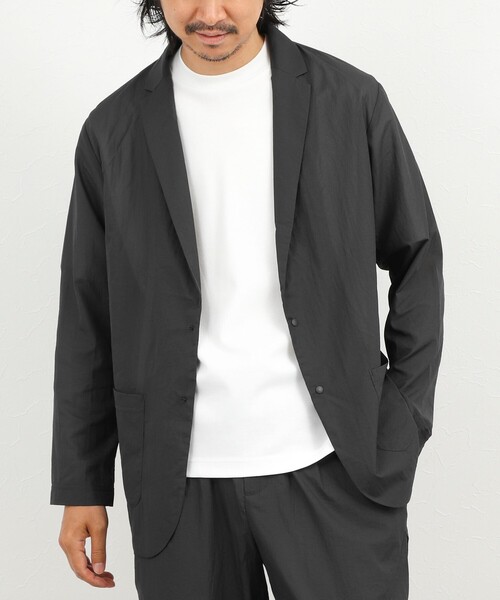 NOLLEY’S(ノーリーズ)の「《ビジカジ/セットアップ対応》軽量シアーリップストップ ジャケット 26SS(テーラードジャケット・メンズ・チャコールグレー/ネイビー・M/L/XL/S)」の1枚目の写真