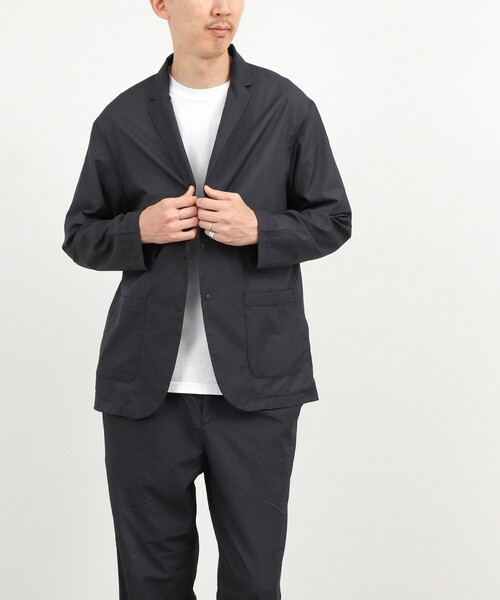 NOLLEY’S(ノーリーズ)の「《ビジカジ/セットアップ対応》軽量シアーリップストップ ジャケット 26SS(テーラードジャケット・メンズ・チャコールグレー/ネイビー・M/L/XL/S)」の14枚目の写真