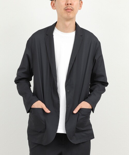 NOLLEY’S(ノーリーズ)の「《ビジカジ/セットアップ対応》軽量シアーリップストップ ジャケット 26SS(テーラードジャケット・メンズ・チャコールグレー/ネイビー・M/L/XL/S)」の15枚目の写真