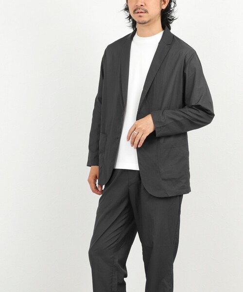 NOLLEY’S(ノーリーズ)の「《ビジカジ/セットアップ対応》軽量シアーリップストップ ジャケット 26SS(テーラードジャケット・メンズ・チャコールグレー/ネイビー・M/L/XL/S)」の3枚目の写真